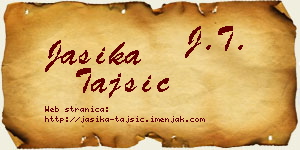 Jasika Tajsić vizit kartica